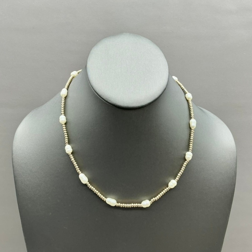 J.Crew Necklace Women Gold Tone Faux Pearl Beaded Lobster Clasp Adjustable Chain